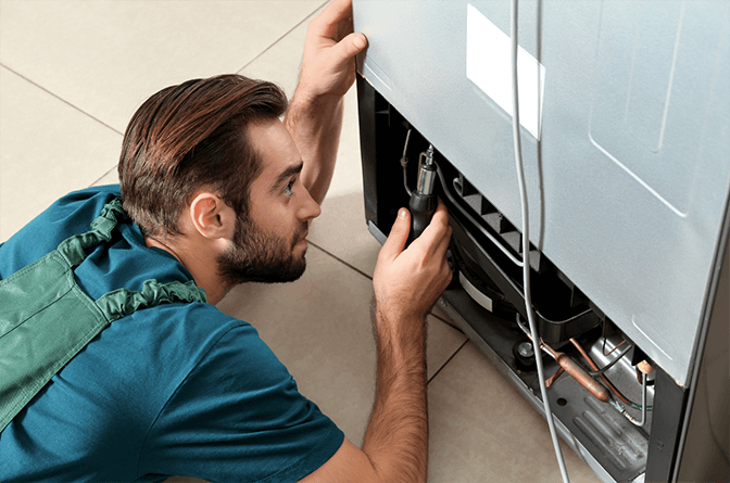 Samsung refrigerator repair process step 3 - Precision Digital Inverter Calibration in Dubai by One Click Dubai